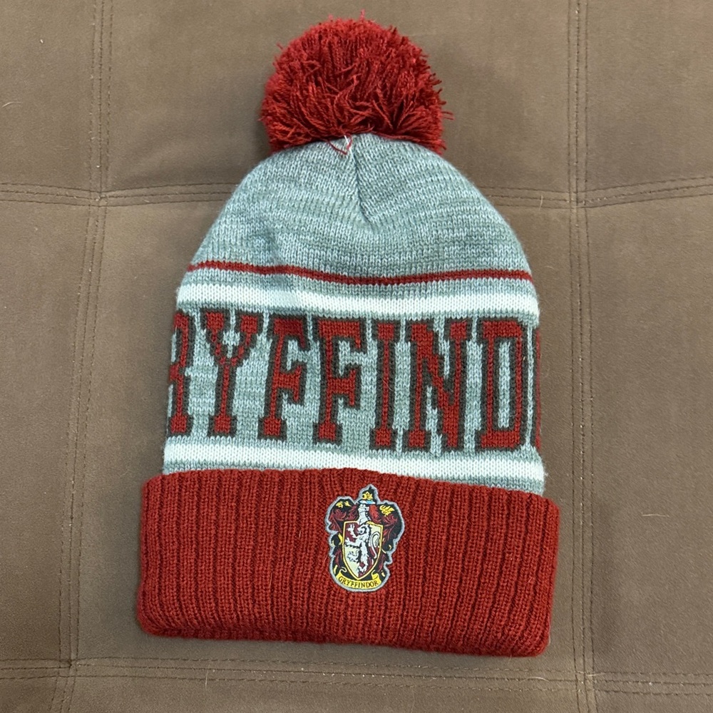 Gryffindor Pom Beanie - Red and Gray